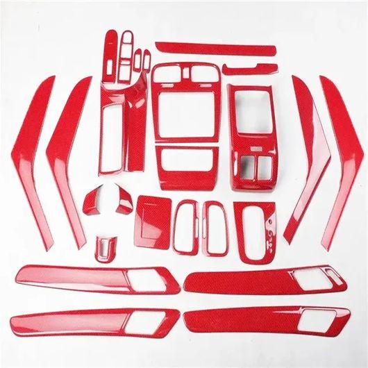 右ハンドル用 適用: フォルクスワーゲン/VOLKSWAGEN ゴルフ 6 GTI MK6 2009-2012 レッド カーボンファイバー 26 ピース 右ハンドル用 SR-AA-4027