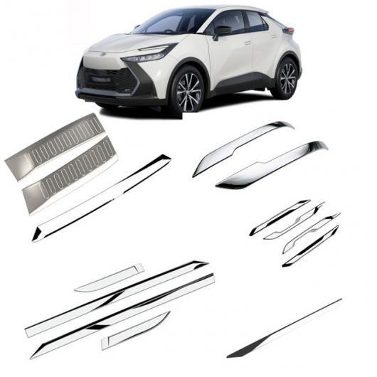 適用: トヨタ CHR C-HR 2024 2025 ABS クローム エクステリア アクセサリー フォグライト ベゼル カバー バンパー 6点セット SR-AA-4216