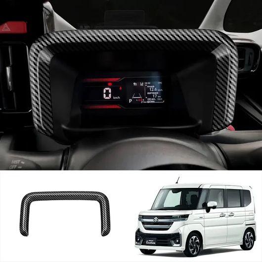 右ハンドル用 適用: スズキ スペーシア カスタム MK54S MK94S 2024 ABS カーボンファイバー ギア インストルメント ストリップ カバー SR-AA-4234 11,865円