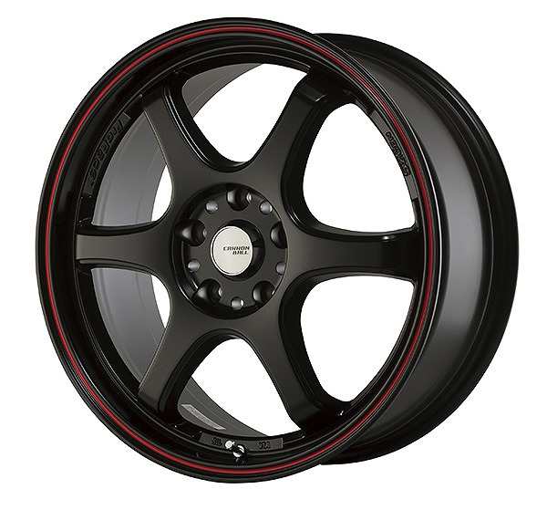 5ZIGEN/5次元 CANNONBALL ホイール マットブラック＋レッドライン 17インチ×8J＋37 5H114.3 入数：1台分(4本)