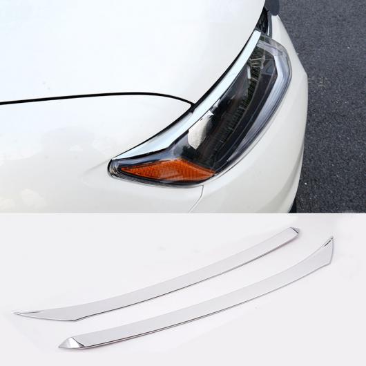 車用メッキパーツ ABSクロームフロントヘッドライト眉 アイリッド 2014 2015 日産 エクストレイル T32ローグフロントライト アイリッド カバートリム カー アクセサリー AL-AA-0811 AL
