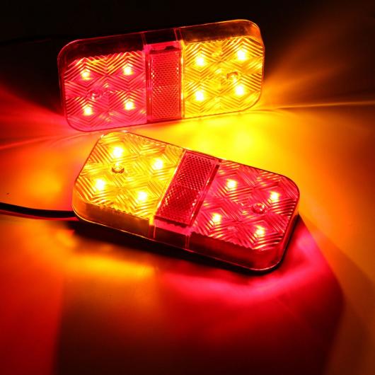 AL 2 × 8 LED カー トラック 大型 テールライト ワーニング ライトリア ランプ 防水 リア パーツ トレーラー ボート DC 12ボルト AL-AA-0948