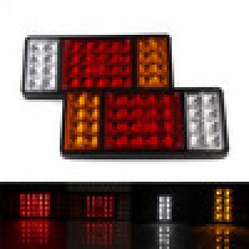 車用メッキパーツ 2ピース セット12ボルトリアストップ36 カー LED テールライトインジケータランプ トレーラー トラック チッパーヴァン ボート ライト AL-AA-0974 AL