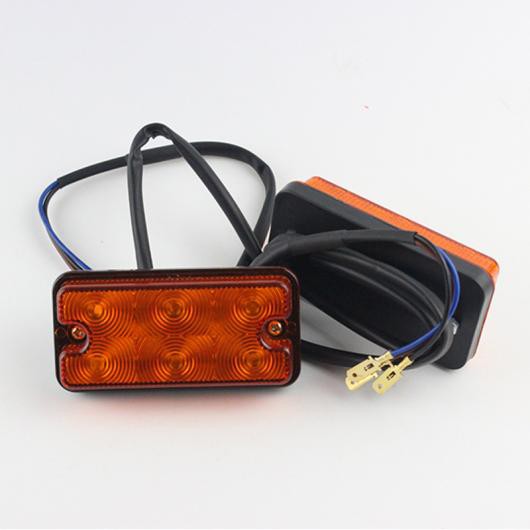 車用メッキパーツ アンバー LED フォークリフト ワーニング ライト フロントリアサイドターンシグナルインジケータ テール フォグ ランプ12ボルト AL-AA-0978 AL