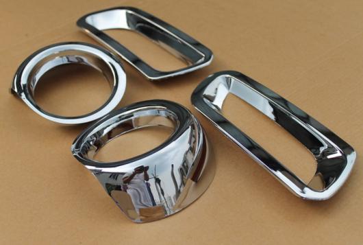 車用メッキパーツ クロームフロント+リアフォグライトランプカバーベゼルトリム スバルXV 2012-2015 AL-AA-1065 AL