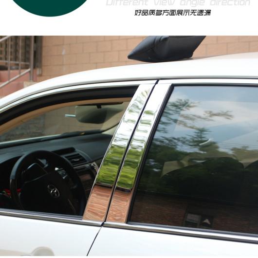 車用メッキパーツ トヨタ カムリ 2013 2014ステンレス スチール ウィンドウトリムガラスストリップB + Cセンターピラープロテクターカバーウィンドウ デコレーション 6ピース AL-AA-1157 AL