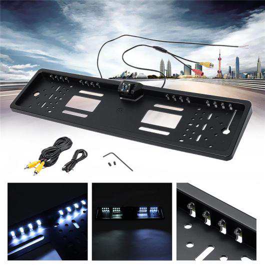 AL ユニバーサルCCD HD カー リアビューカメラ バックアップカメラヨーロッパ ナンバープレートフレームナイトビジョン LED AL-AA-1646