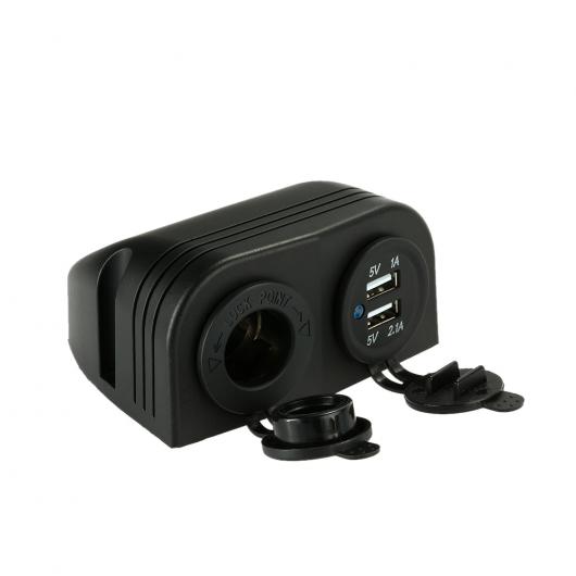 AL 1シガーライター電源ソケット+ 2ポートUSB カー 充電器+二つ ホール テントベース トラック オートバイ ボート ATV AL-AA-1763の通販は