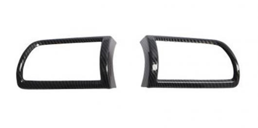 車用メッキパーツ 2ピース ロット ABS カーボン ファイバー フロント両側 エアコン アウトレット 装飾 カバー 2018 ミツビシ エクリプス クロス AL-AA-6305 AL