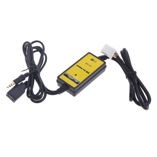 車用ケーブル USB AUX ケーブル アダプタ MP3 プレーヤーラジオインターフェイス トヨタ カムリ カローラ マトリックス 2×6PIN オーディオ AL-AA-6769 AL