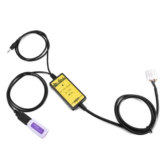 確認用 車用ケーブル オートカー USB AUX ケーブル アダプタ×6PIN