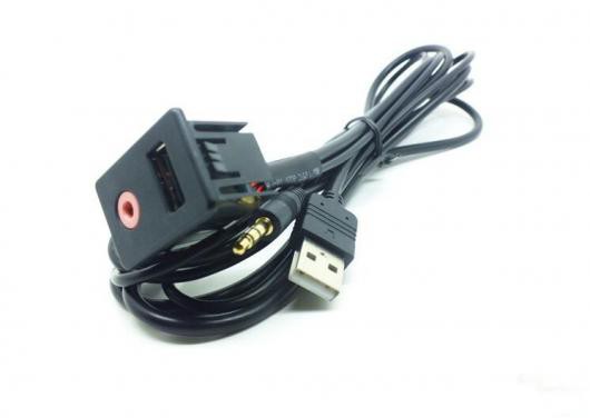 車用ケーブル USB ポート 充電器 3.5mm AUX ソケットカー オーディオ 変換 アンテナエアリアル トヨタ フォルクスワーゲン AL-AA-6873 ALの通販は