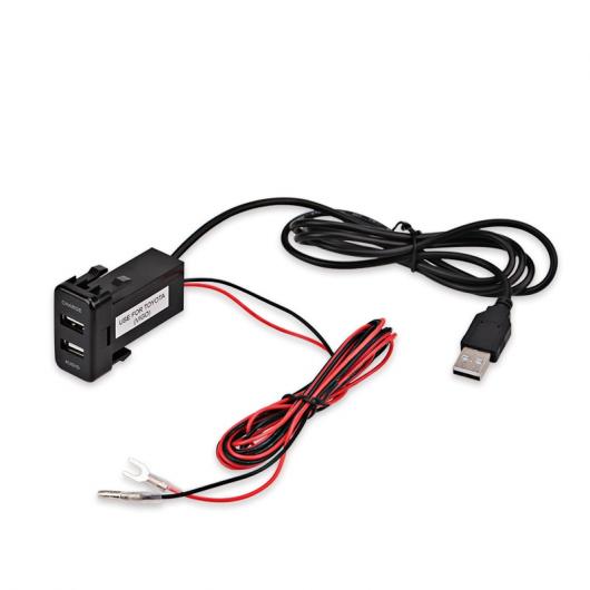車用ケーブル トヨタ ハイラックス VIGO USB インタフェース ダッシュボード ポート5V 2.1A 充電器 オーディオ 入力ソケット充電器 AL-AA-6885 AL