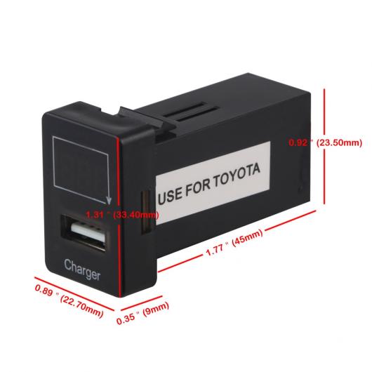 AL 車用ケーブル カー USB 充電器 トヨタ オーディオ アダプタ ソケット ケーブル ポートインタフェース ダッシュボード 計 12V 選べる2バリエーション red car charge/blue car charge AL-AA-6888_3