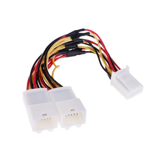 AL 車用ケーブル 1ピースオートカーY ケーブル スプリッタ オーディオ アダプタ 6+6プラグ ナビ AUX CDCチューニング トヨタ レクサス AL-AA-6937