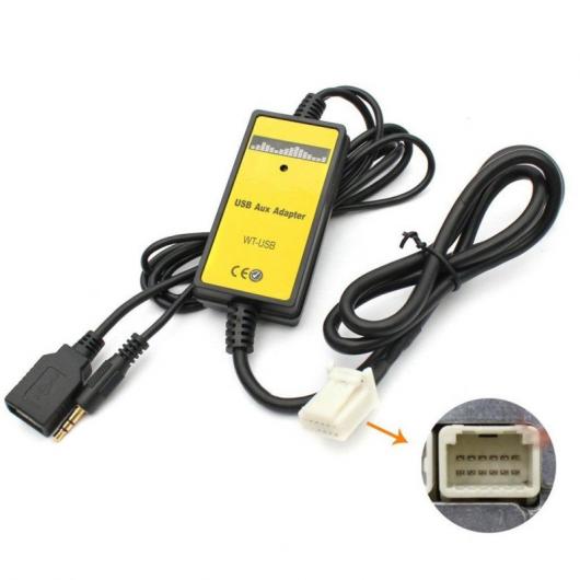 車用ケーブル 12-24V オーディオ ラジオ 3.5 mm AUX イン MP3 プレーヤーインタフェース アダプタ リプレースメント 6+6PIN トヨタ 4 ランナー カムリ オート パーツ AL-AA-6941 AL