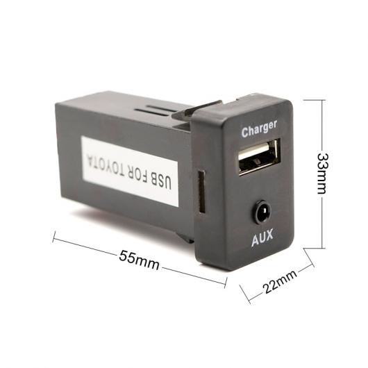 AL 車用ケーブル インタフェース 12V USB 電話 充電器 AUX オーディオ 入力 アダプタ トヨタ カローラ カムリ レイツ RAV4 For TOYOTA with aux AL-AA-6999_3
