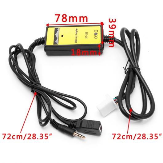 車用ケーブル オーディオ AUX ケーブル オート USB アダプタ MP3 プレーヤーラジオインターフェイス トヨタ カムリ カローラ マトリックス AL-AA-7001 AL_1