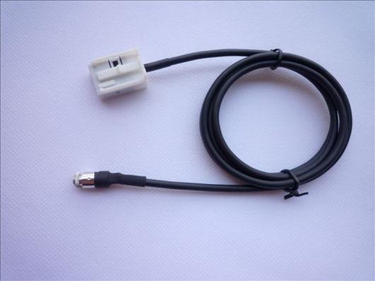 車用ケーブル 50 個 3.5mm 12ピン メス ブラック AUX オーディオ 入力キット アダプタ 音楽 ケーブル ワイヤー BMW E60 E61 E63 E64 AUX アダプタ AL-AA-7318 AL
