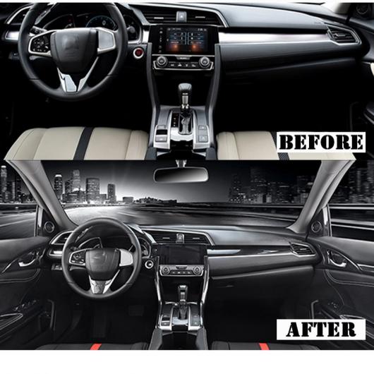 AL 車用内装パーツ カーボン ファイバー トリムステッカーホンダ 10th シビック 2016 2017 Steering Wheel 4 AL-AA-7524_2