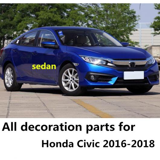 AL 車用メッキパーツ ボディ 検出器 ABS クロームトリム バック テールリアフォグライトランプスティック パーツ ホンダシビック 10th セダン 2016 2017 2018 AL-AA-7534_2