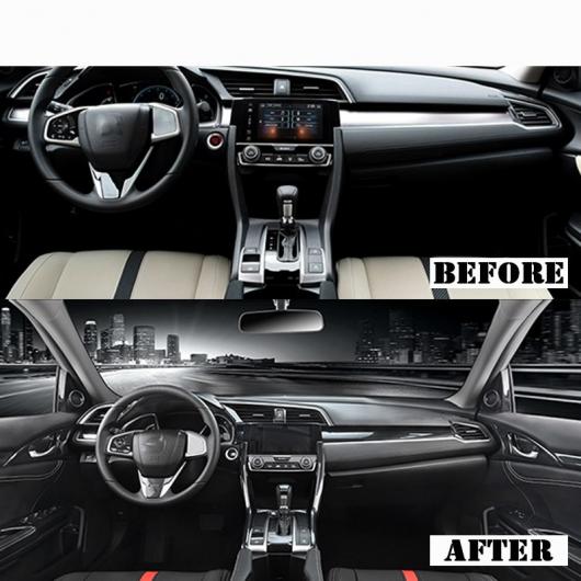 AL 車用メッキパーツ スタイリングステッカーホンダシビック 2016 2017 10th 選べる3バリエーション Steering Wheel 1/Steering Wheel 2/Gears Shift Panel AL-AA-7544