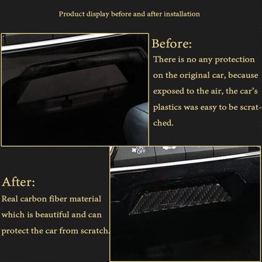 車用内装パーツ 3ピース 3D カーボン ファイバー インテリア中央コンソールトリム装飾ステッカーホンダシビック 2016 2017 10th 3pcs-Central Console AL-AA-7584 AL_2