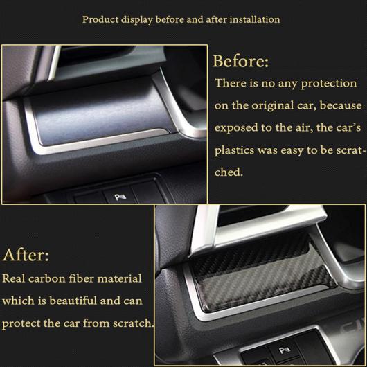 車用内装パーツ 3ピース 3D カーボン ファイバー インテリア中央コンソールトリム装飾ステッカーホンダシビック 2016 2017 10th 3pcs-Central Console AL-AA-7584 AL_3