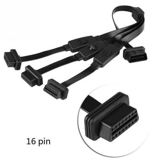車用ケーブル 延長 ケーブル アダプタ コネクタ オン オフスイッチ16ピン1 3 メス OBD2 AL-AA-7753 AL