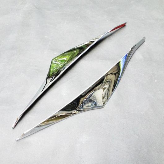 車用メッキパーツ ABS クローム マツダ3 アクセラ 2013 2014 2015 2016 ヘッドライト アイブロー 装飾 カバー 2個 AL-AA-8001 AL_2