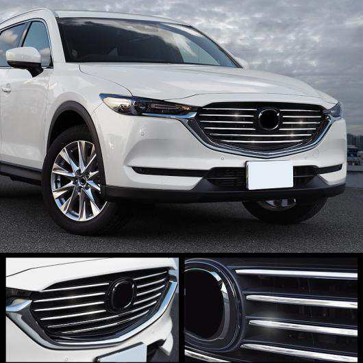 車用メッキパーツ フロント中央グリル カバー ストリップトリム 10個 ABS クローム マツダ CX-8 CX8 2017 2018 2019 AL-AA-8029 ALの通販は