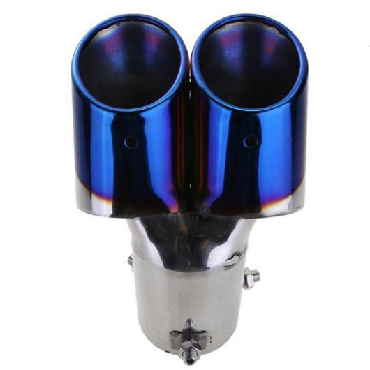 汎用マフラーチップ マフラーカッター 17cm リアテール スロート エキゾースト ポリッシュステンレス スチール リア デュアル ブルーテールパイプ AL-AA-9163 AL