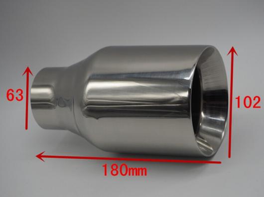 AL 汎用マフラーチップ マフラーカッター 1ピース 63mm -102mm クロームステンレス スチール リアラウンド エキゾースト パイプテール AL-AA-9166_1