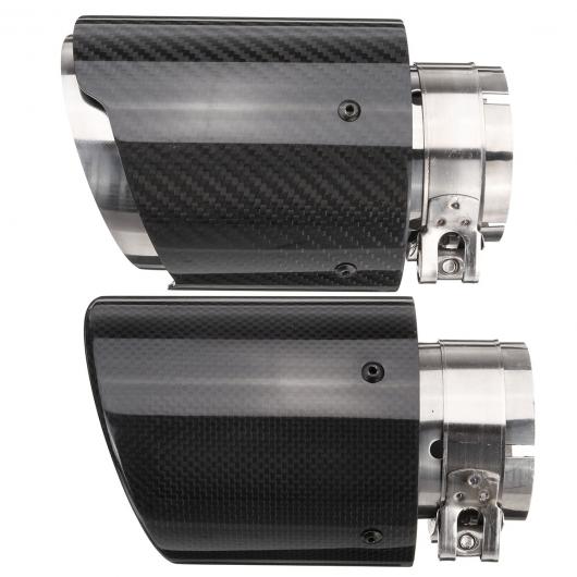 汎用マフラーチップ マフラーカッター 66〜101mm カーボン ファイバー エキゾースト パイプ リアテール スロート ライナー ストレートエッジ 選べる2バリエーション Straight Edge・Crimping AL-AA-9199 AL