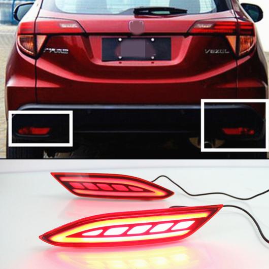 2個 HRV HR-V 2014 2015 2016 2017 2018 LED DRL リフレクター LED リアフォグランプ バンパー three functions AL-AA-9516