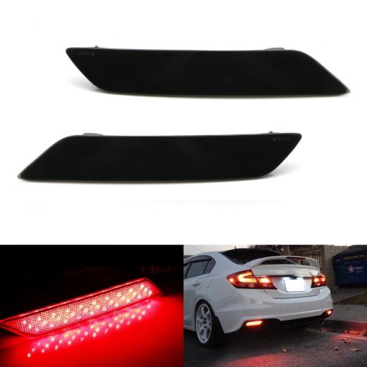 2個 シビック 2013 2014 2015 セダン LED リア バンパー リフレクターライトランプ レッド ドライビング ブレーキ フォグ トリムテールランプ AL-AA-9526 AL_1
