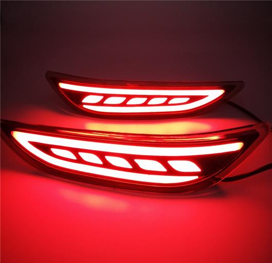 2ピース LED テールリフレクターリアフォグランプ バンパー ライトブレーキ シグナル 光 ホンダ シティ 2 Functions タイプA・タイプB AL-AA-9614_1
