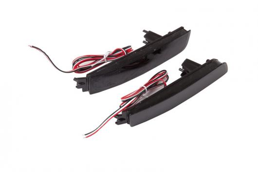 日産 ジューク ムラーノ インフィニティ FX35 FX37 F50 ブラック 煙 リフレクター LED ライト ガイド バック テール リア バンパー ブレーキ ランプ AL-BB-0466 ALの通販は 5,503円
