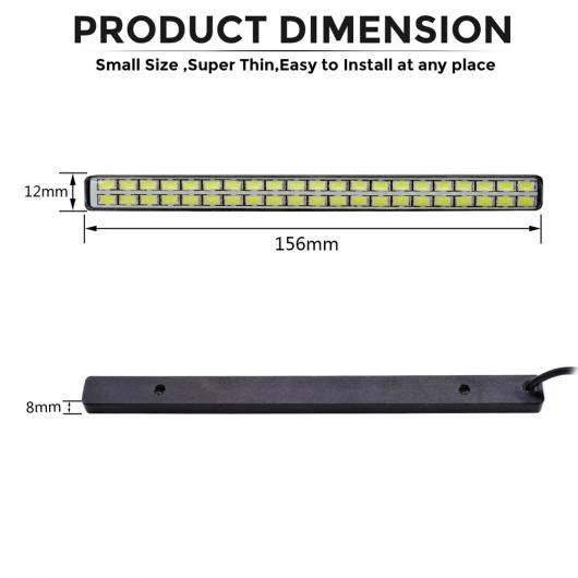 AL 2ピース 42LED DRL LED ライトバー 12V 5630 SMD デイタイムランニングライト防水アルミ自動ブレーキフロントリアフォグランプライト ホワイト ホワイト AL-BB-1089