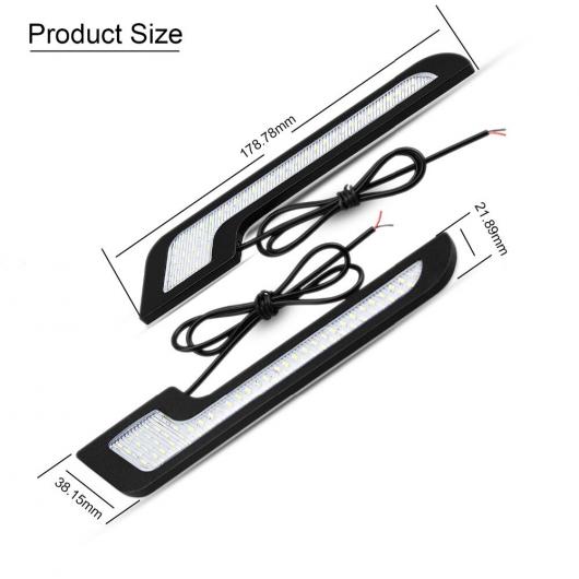 2個 DRL デイタイム ライト LED ストリップ自動 ランプ 12V 防水 6ワット フォグライト Black shell white，Silver shell white AL-BB-1144 AL