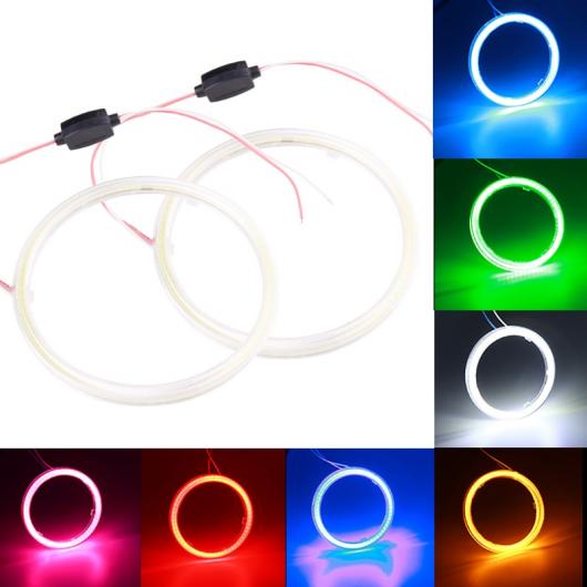 AL LED COB ハローリング E46 E60 ヘッドライト DRL デイタイムランニングライト LED 12V ホワイト〜アイスブルー 70mm AL-BB-1156