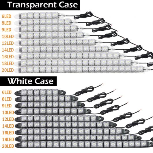 デイタイム ランニングライト DRL オートフレキシブル LED ストリップ ドライビング ライト デイライト フォグ ランプ 12V Ice Blue 18LED Transparent AL-BB-1173 ALの通販は