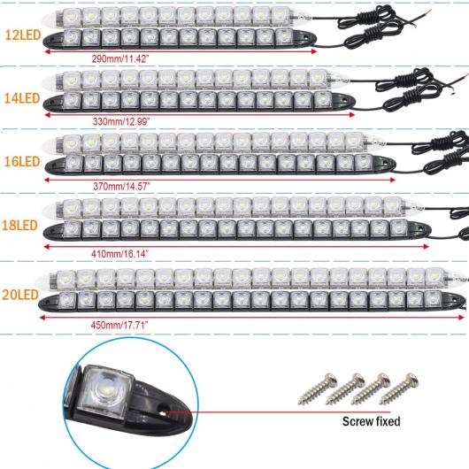 デイタイム ランニングライト DRL オートフレキシブル LED ストリップ ドライビング ライト デイライト フォグ ランプ 12V Ice Blue 18LED Transparent AL-BB-1173 ALの通販は