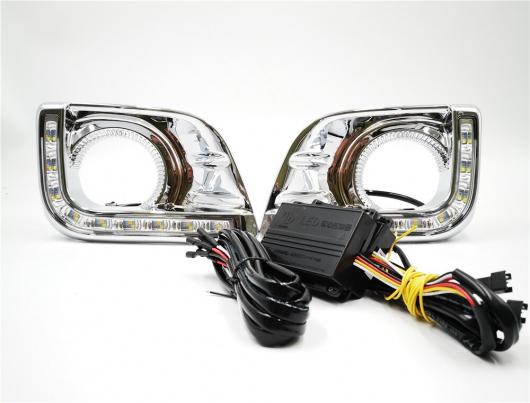 点滅 1セット トヨタ プラド FJ150 LC150 ランド クルーザー 2700 2010 2011 2013 デイライト LED DRL デイタイムランニングライトライトフォグランプ シルバー WHITE AL-BB-1215 AL