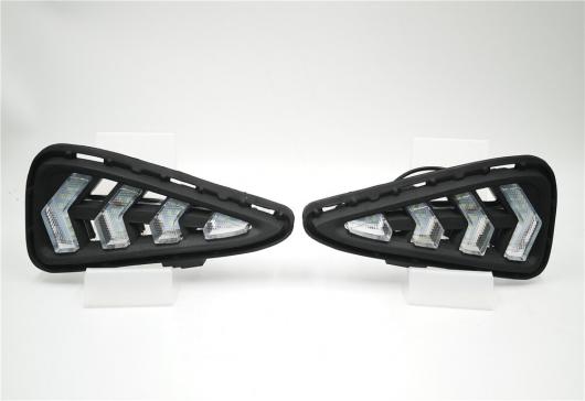 点滅 2個 トヨタ カムリ 2015 2016 2017 デイタイム ライトフォグランプ ランニング 12V LED DRL イエロー シグナル ランプ White and Yellow AL-BB-1227 AL