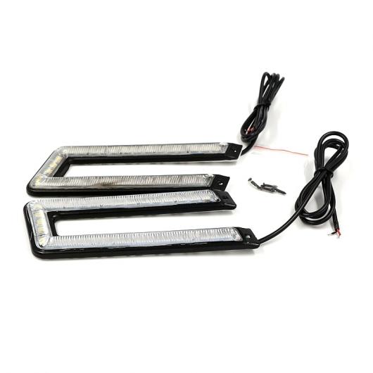 2ピースセット LED DRL デイタイム ランニングライト 120SMDサファイア フリップ チップ外部防水 ブレーキ＆ステアリングランプ Crystal Blue AL-BB-1278 AL_3