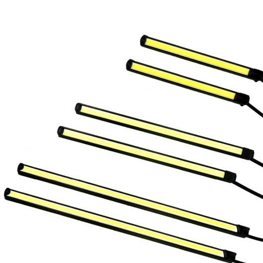AL 2ピース デイタイムランニングライト COB DRL ホワイト アイスブルー DC 12V ランプ超スリム LED ストリップ スタイリング white 150mm AL-BB-1316