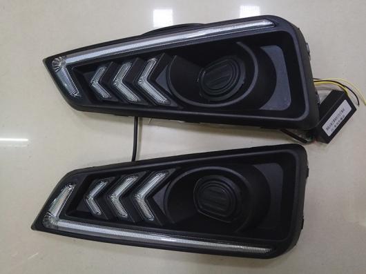 点滅2ピース ホンダ シティ 2015 2016 LED DRL デイタイム ランニングライト フォグ ランプ カバー ヘッドライト 12V デイライト スタイリング White AL-BB-1317 AL