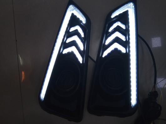 点滅1セット LED DRL デイタイム ランニングライト ホンダ シティ 2015 2016 フォグ ランプ カバー ヘッドライト 12V デイライト スタイリング White AL-BB-1318 AL