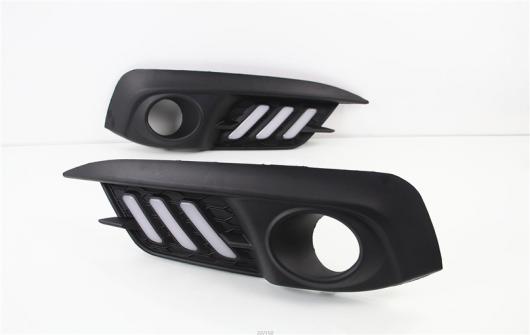 カー点滅 2ピース ホンダ シビック 2016 2017 DRL LED 日中走行 ライト リレーデイライト スタイリング White and yellow AL-BB-1329 AL_1